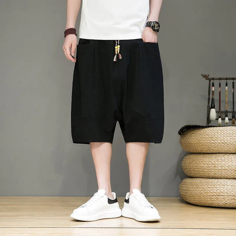 Korean Style New Five-point Pants Men's Summer Suit Shorts Streetwear Solid Color Work Shorts Black Shorts Bermuda Masculina 5XL