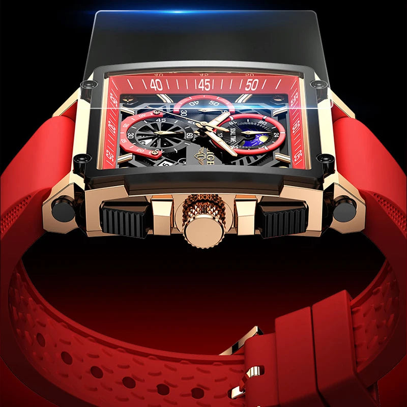 LIGE Men Watch Foxbox Brand Luxury Waterproof Quartz Wristwatch For Men Date Sport Silicone Clock Male Watches Relogio Masculino