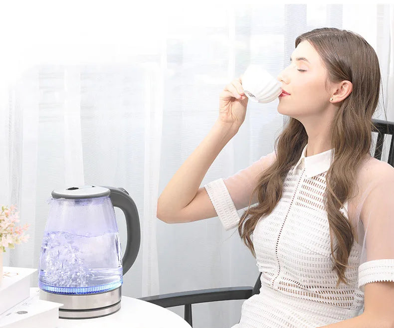 Household Kettle Glass Tea Bottle Electric Heating Kettle Teapot Cup Water Heater Portable Tea Pot Boiler