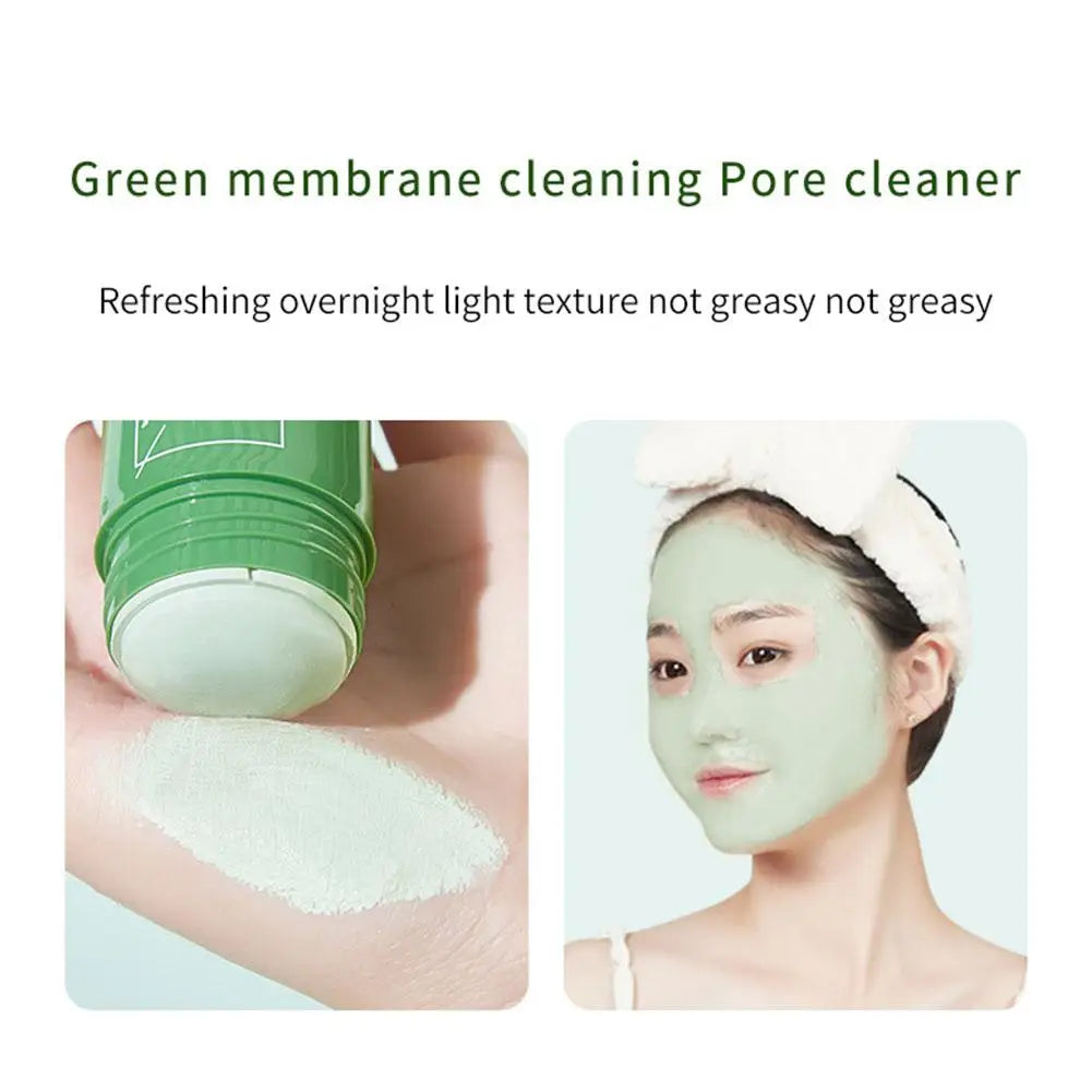 2024 NEW Green Tea Solid Cleansing Mask Dispel Acne Remover Moisturizing Film Mask Blackhead Pores Smear Cleansing Blemish O1Y7