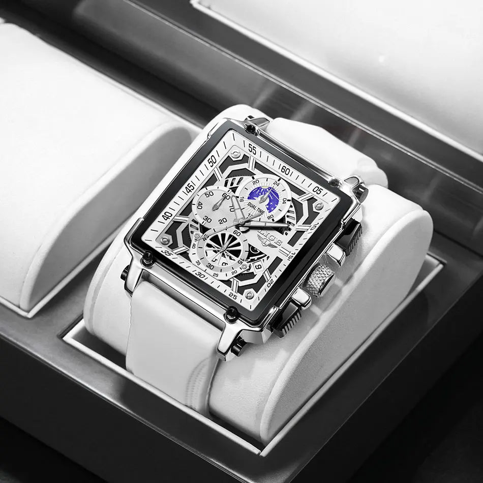LIGE Men Watch Foxbox Brand Luxury Waterproof Quartz Wristwatch For Men Date Sport Silicone Clock Male Watches Relogio Masculino