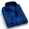 2024 100% Cotton New Male Casual Long Sleeve Warm Man Clothes Flannel Plaid Shirt Men Plus Size 3XL 4XL