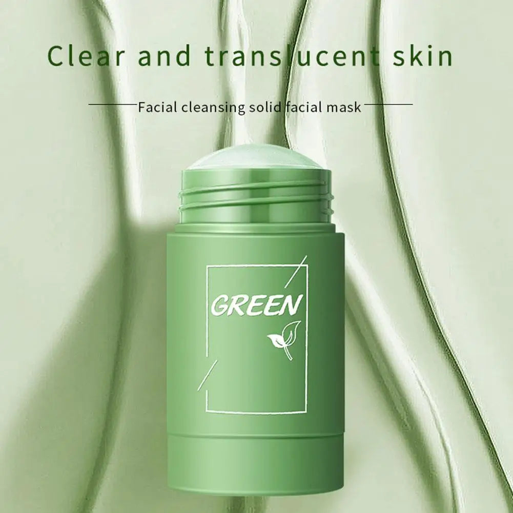 2024 NEW Green Tea Solid Cleansing Mask Dispel Acne Remover Moisturizing Film Mask Blackhead Pores Smear Cleansing Blemish O1Y7