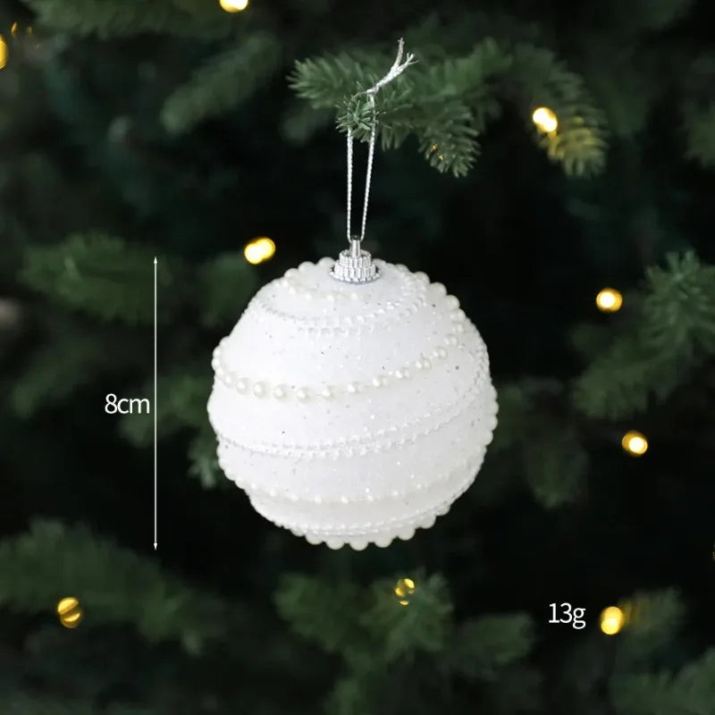 1pc 8cm Christmas Balls Ornament Glitter Xmas Tree Hanging Balls Pendant for Christmas Party Home Decor New Year Navidad Gift