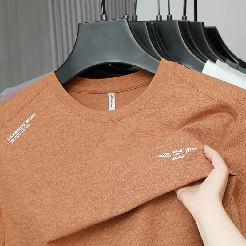 2025 New Men's Korean Casual Short Sleeved Round Neck T-shirt Summer Fashionable and Comfortable Versatile Top