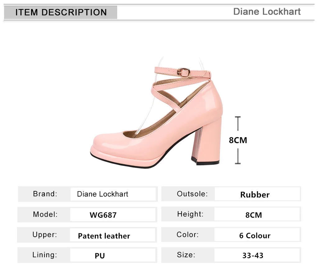 2025 New Punk Goth Platform Womens Pumps Round Toe Thick Heels Female Spring Fall Cross Straps Casual Shoes Women Moccasins