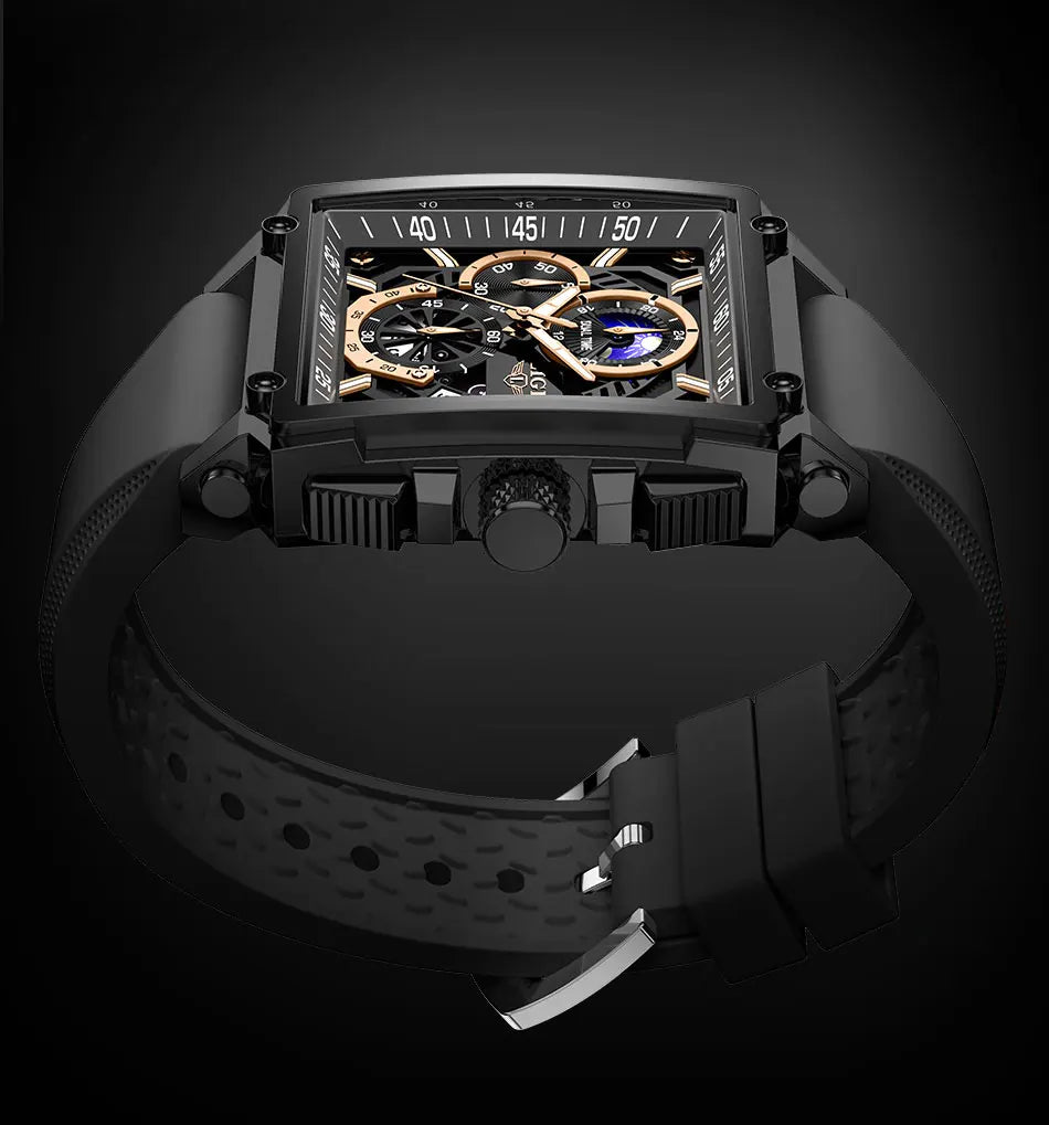 LIGE Men Watch Foxbox Brand Luxury Waterproof Quartz Wristwatch For Men Date Sport Silicone Clock Male Watches Relogio Masculino