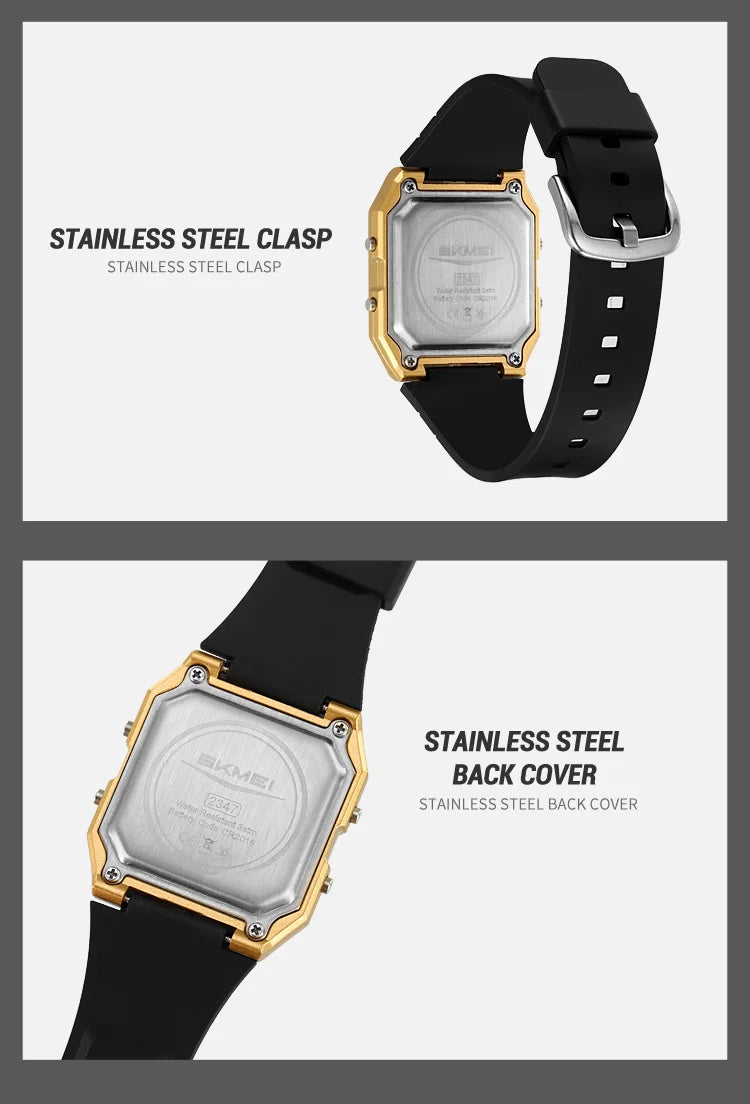 Skmei 5 Alarm Clock Male Military Sports Watches Analog Digital Display Multiple Time Zone Waterproof Swimming Mens Stop Watch
