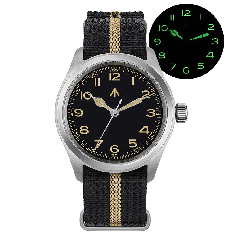 Militado New ML08 Steel Quartz Watches VH31 Sweep Movement Sapphire Mirror Super Luminous BGW9 100M Waterproof 38Mm Wrist Watch