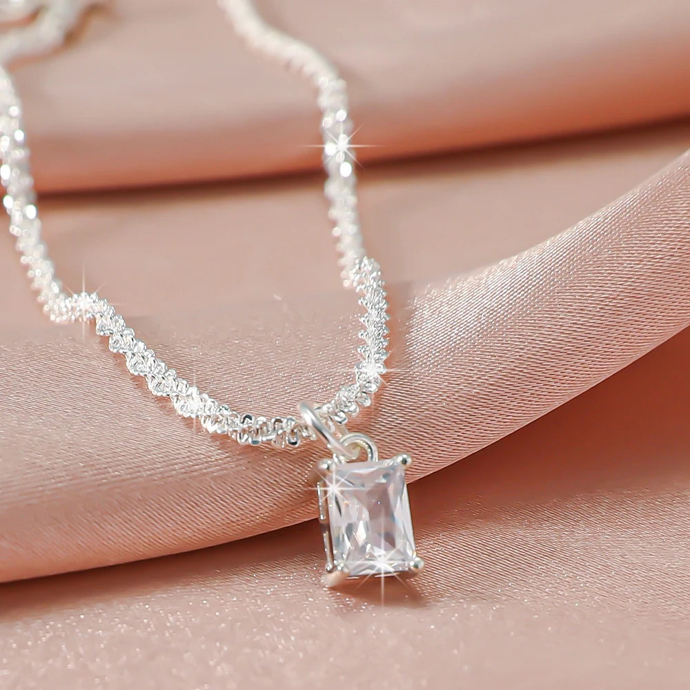 New 925 Sliver Plated CZ Anklet Bracelets for Women Girl Trendy Waterproof Zircon Charm Dainty Layer Chain Anklets Jewelry Gifts