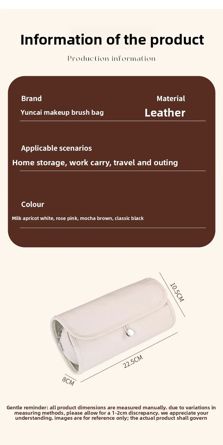 New Arrival: Multifunctional Foldable Portable Professional PU Makeup Brush Organizer Bag with High "Beauty Value"