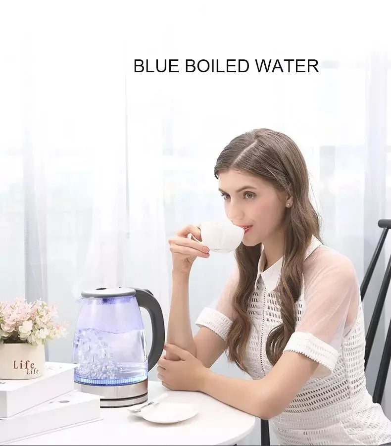 Household Kettle Glass Tea Bottle Electric Heating Kettle Teapot Cup Water Heater Portable Tea Pot Boiler