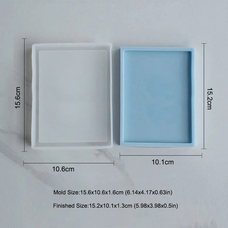 Tray Dish Mold Round Square Rectangle Coaster Silicone Mold Cement Plaster Resin Tray Mould Jewelry Storage Tray Home Decor
