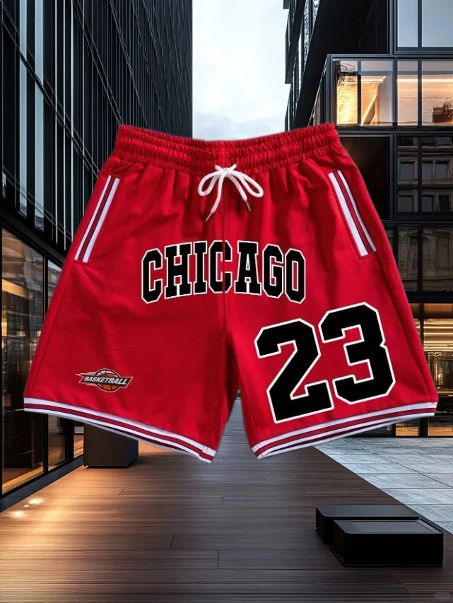 NEW The 2025/26 Summer Men's Shorts for Running Sports Casual and Fashionable 3D Digital 23 Print Are Soft and Comfortable