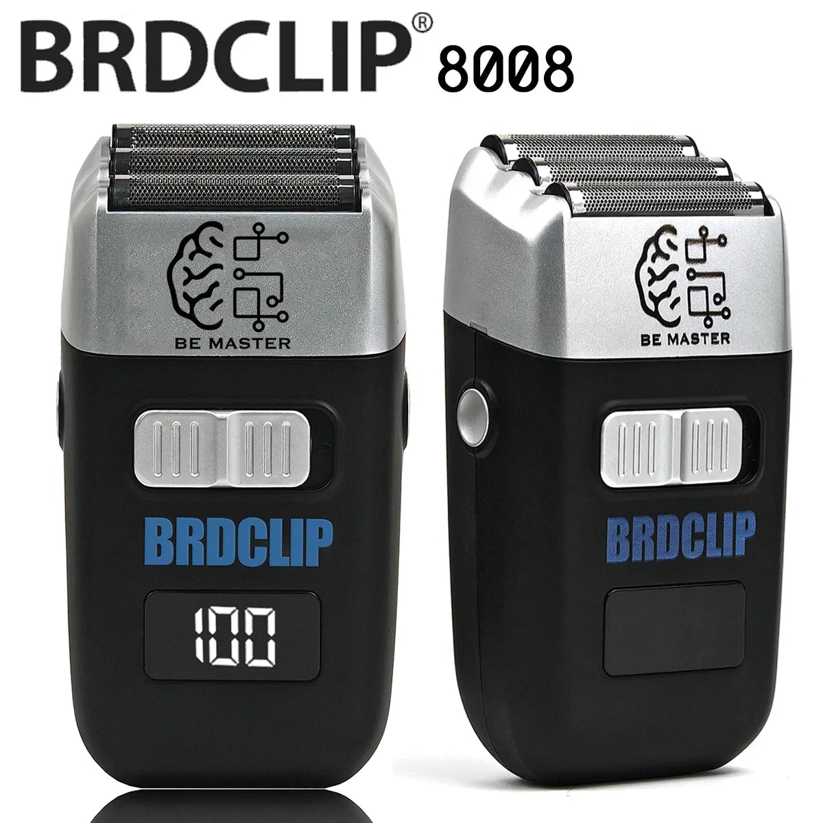 Three Blade Professional Oil Head Gradient Electric Hair Shaver Titanium Plated Knife Net Hair Salon Trimmer  BRDCLIP 8008