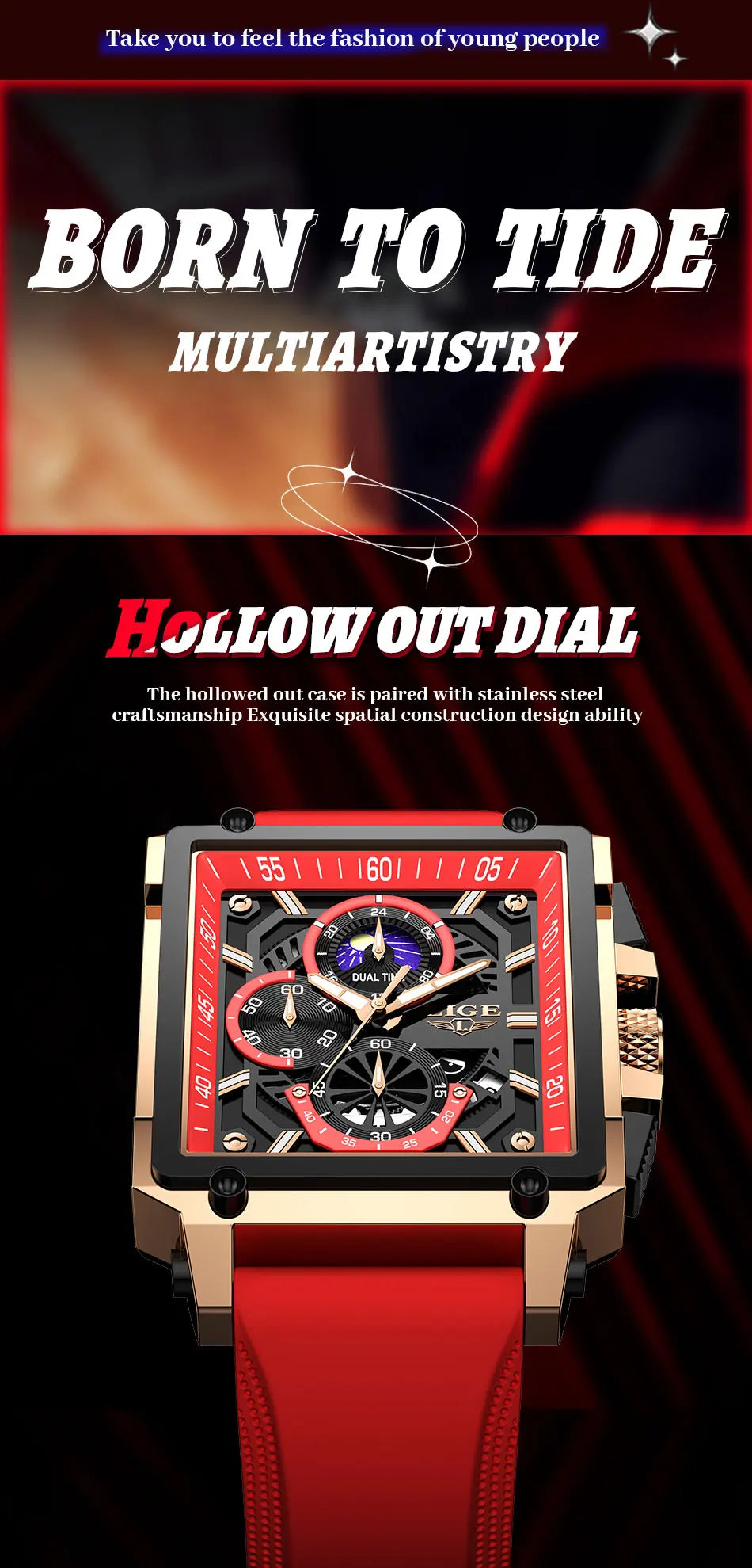 LIGE Men Watch Foxbox Brand Luxury Waterproof Quartz Wristwatch For Men Date Sport Silicone Clock Male Watches Relogio Masculino