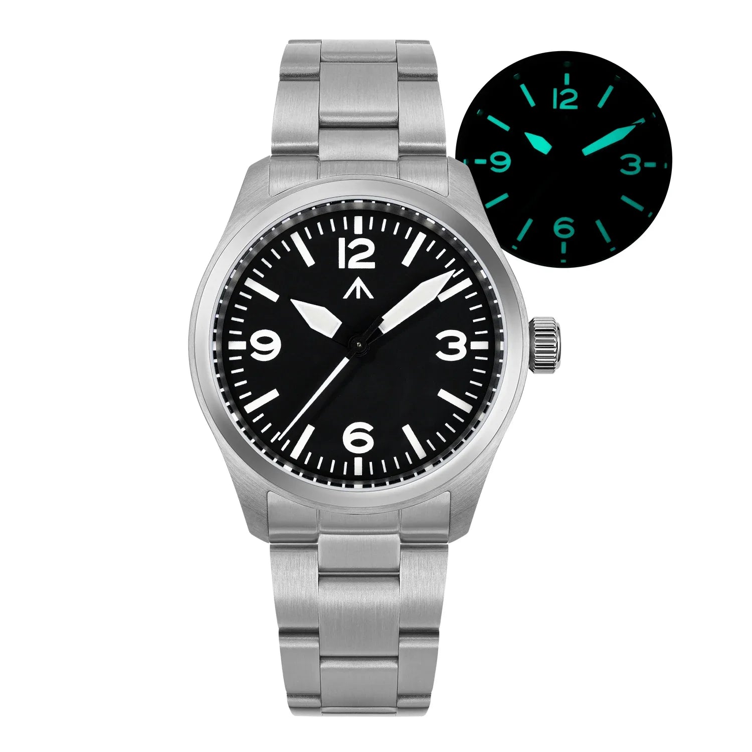 Militado New ML08 Steel Quartz Watches VH31 Sweep Movement Sapphire Mirror Super Luminous BGW9 100M Waterproof 38Mm Wrist Watch