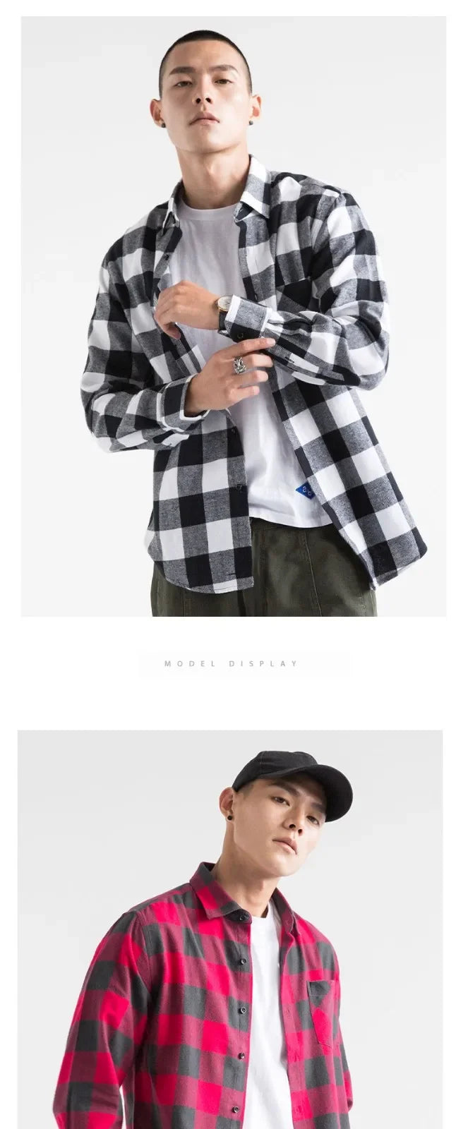 2024 100% Cotton New Male Casual Long Sleeve Warm Man Clothes Flannel Plaid Shirt Men Plus Size 3XL 4XL