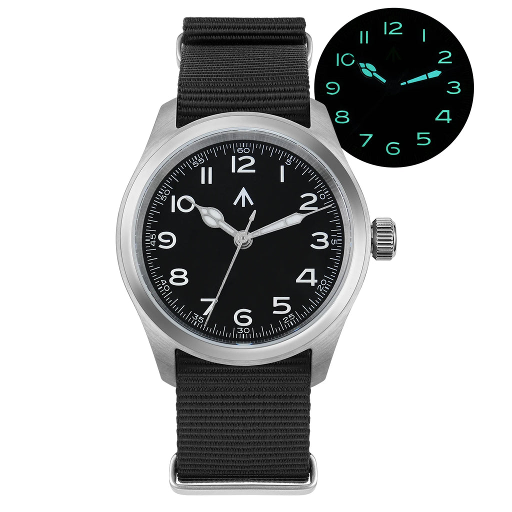 Militado New ML08 Steel Quartz Watches VH31 Sweep Movement Sapphire Mirror Super Luminous BGW9 100M Waterproof 38Mm Wrist Watch