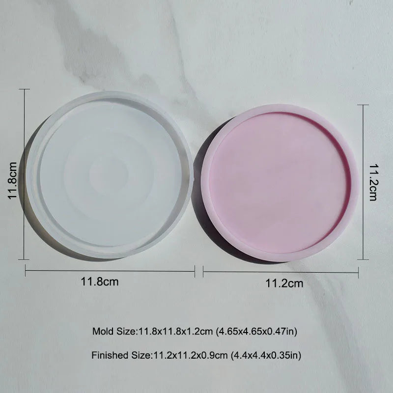 Tray Dish Mold Round Square Rectangle Coaster Silicone Mold Cement Plaster Resin Tray Mould Jewelry Storage Tray Home Decor