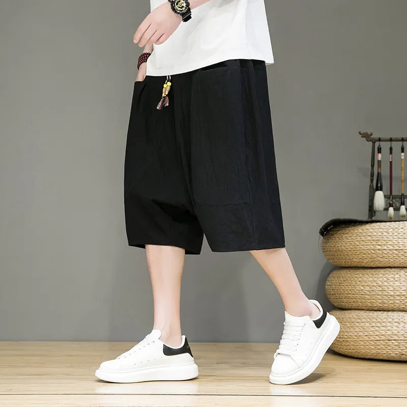Korean Style New Five-point Pants Men's Summer Suit Shorts Streetwear Solid Color Work Shorts Black Shorts Bermuda Masculina 5XL