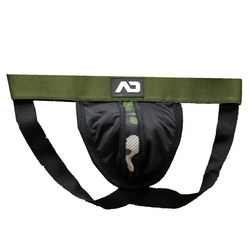 New men's milk mesh hole splicing low waist underwear independent bag elastic fashion trend double tee