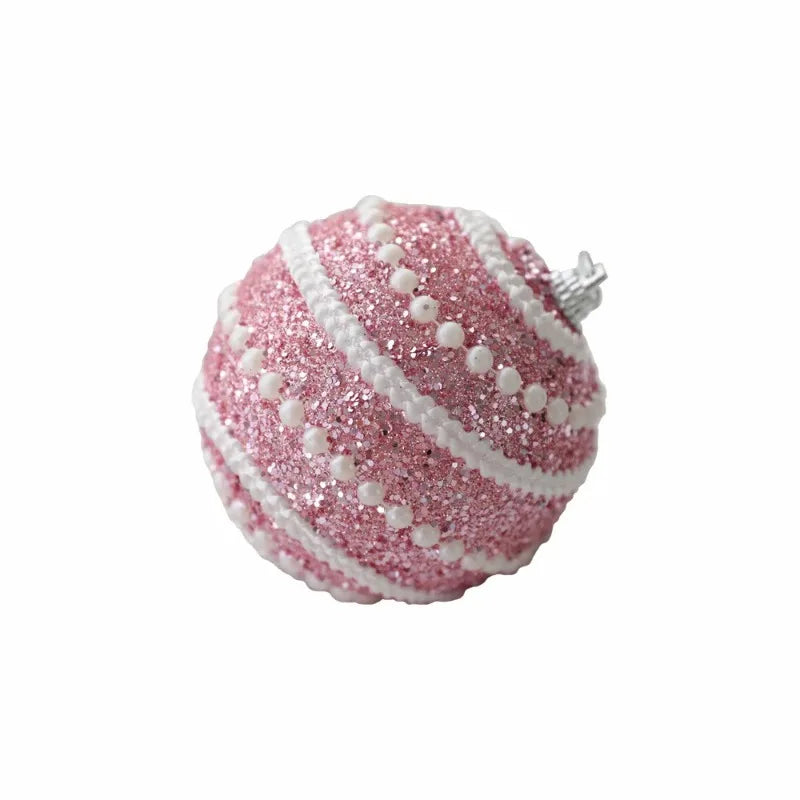 1pc 8cm Christmas Balls Ornament Glitter Xmas Tree Hanging Balls Pendant for Christmas Party Home Decor New Year Navidad Gift