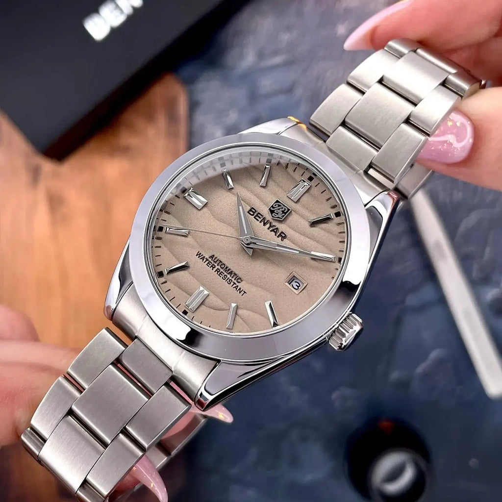 BENYAR Top Sand Series 40mm Hot Selling Mechanical Watch 316L Stainless Steel Simple 5 Bar Waterproof Automatic Men's Watch
