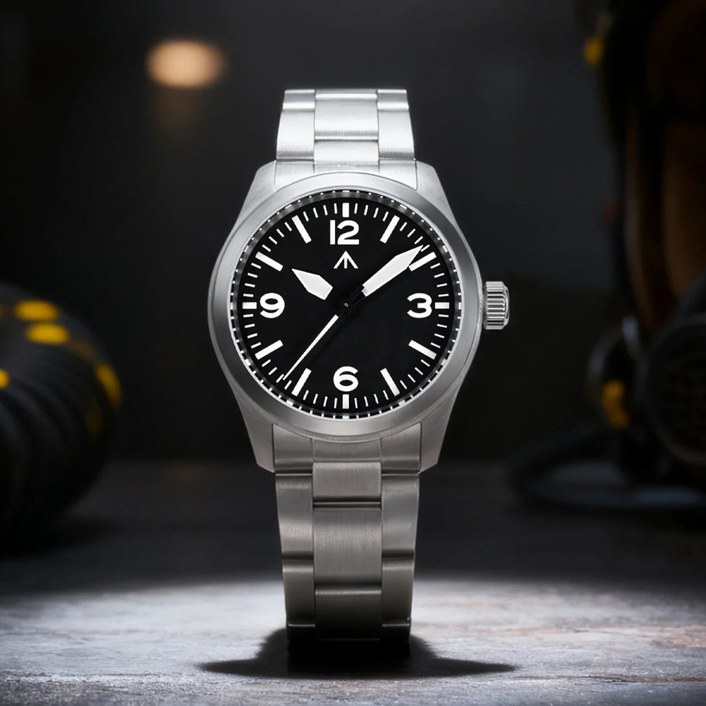 Militado New ML08 Steel Quartz Watches VH31 Sweep Movement Sapphire Mirror Super Luminous BGW9 100M Waterproof 38Mm Wrist Watch
