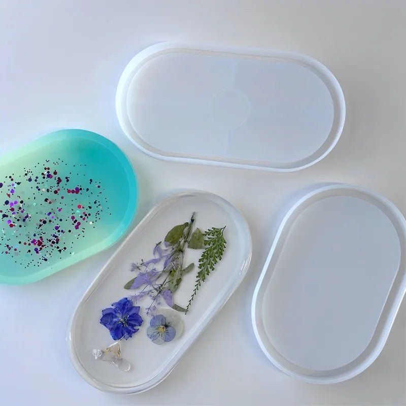 Tray Dish Mold Round Square Rectangle Coaster Silicone Mold Cement Plaster Resin Tray Mould Jewelry Storage Tray Home Decor