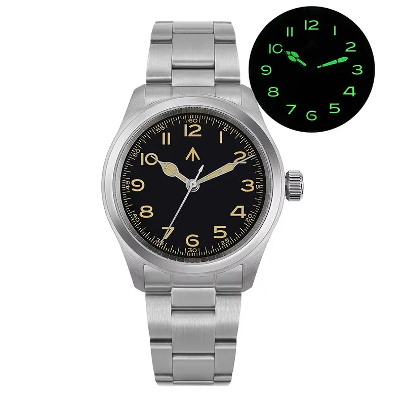 Militado New ML08 Steel Quartz Watches VH31 Sweep Movement Sapphire Mirror Super Luminous BGW9 100M Waterproof 38Mm Wrist Watch