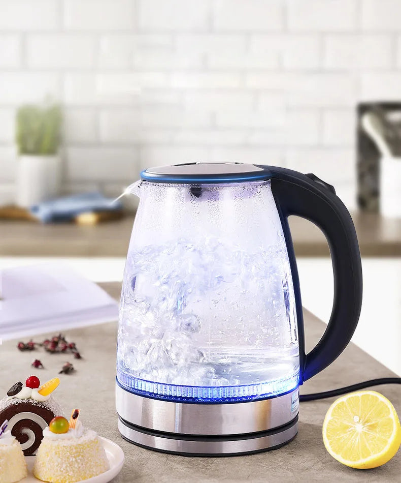 Household Kettle Glass Tea Bottle Electric Heating Kettle Teapot Cup Water Heater Portable Tea Pot Boiler