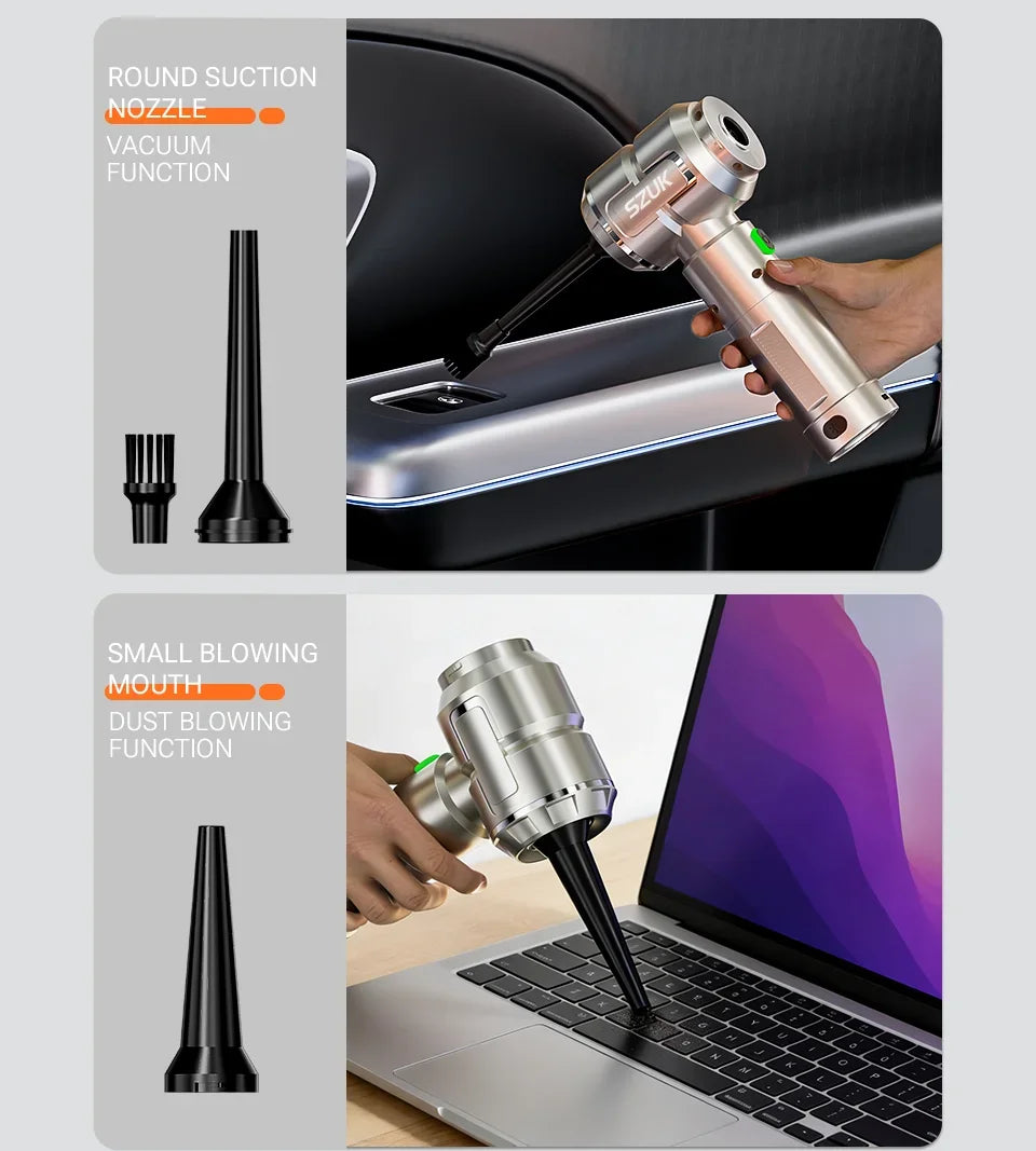 SZUK 2026 Portable Wireless Vacuum Cleaner Mini blower Multi New Car Vacuum Cleaner Powerful Handheld Cleaning Machine with LED
