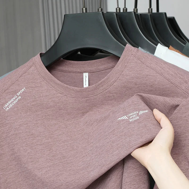 2025 New Men's Korean Casual Short Sleeved Round Neck T-shirt Summer Fashionable and Comfortable Versatile Top