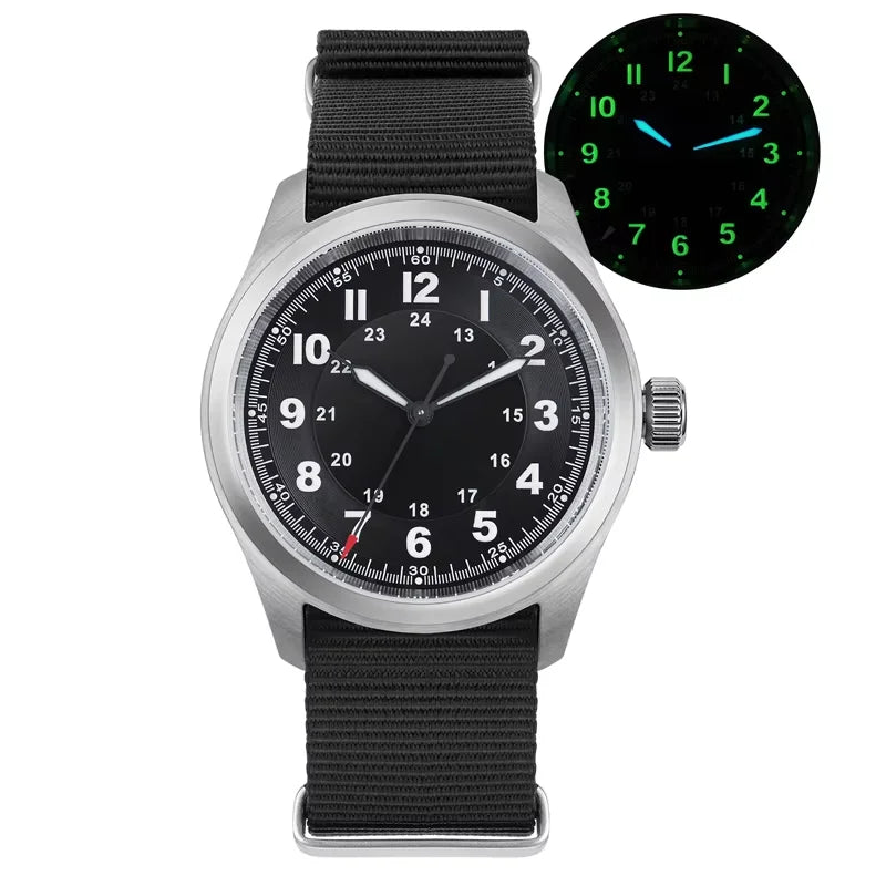 Militado New ML08 Steel Quartz Watches VH31 Sweep Movement Sapphire Mirror Super Luminous BGW9 100M Waterproof 38Mm Wrist Watch