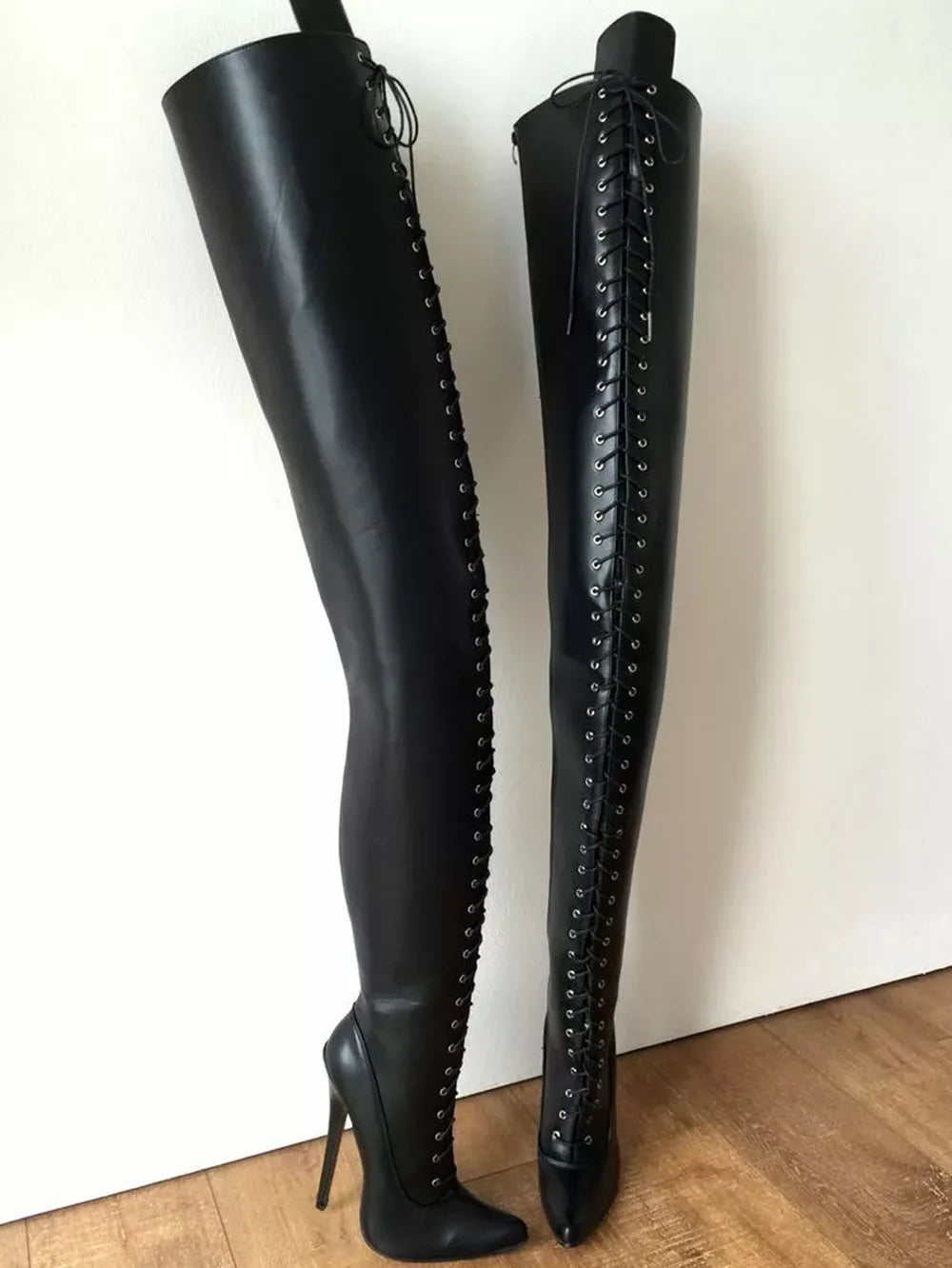 Pointed Toe Street Model Catwalk Ballet Stiletto Boots 2025 New Sexy Women's Black Over The Knee Boots Fashion Party Stage Boots