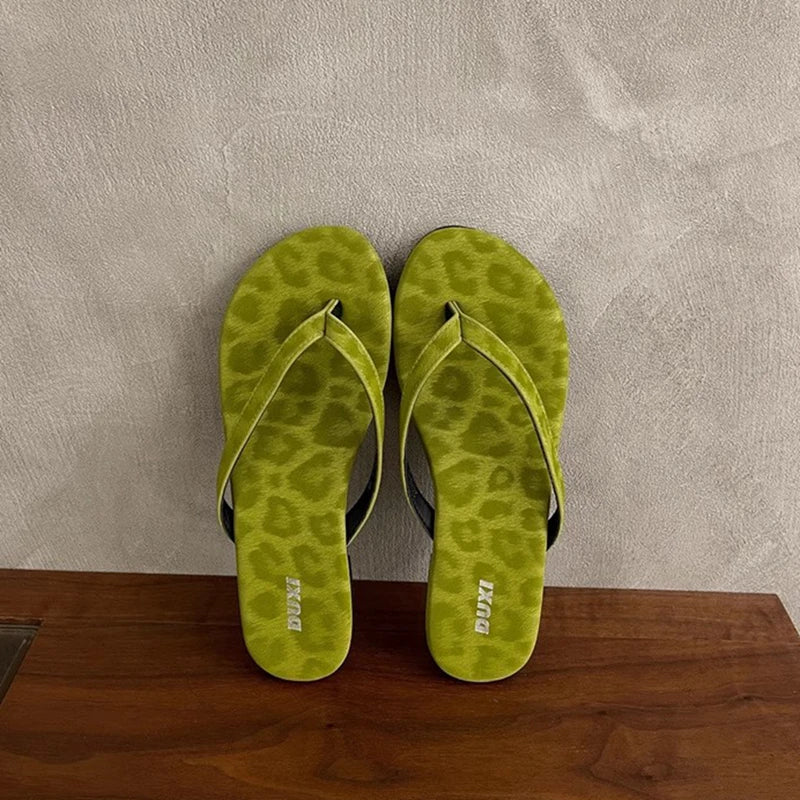 SUOJIALUN 2025 Summer New Brand Women Slipper Fashion Narrow Band Slip On Flip Flops Soft Flat Heel Outdoor Casual Dress Slides