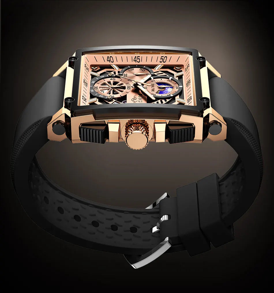 LIGE Men Watch Foxbox Brand Luxury Waterproof Quartz Wristwatch For Men Date Sport Silicone Clock Male Watches Relogio Masculino