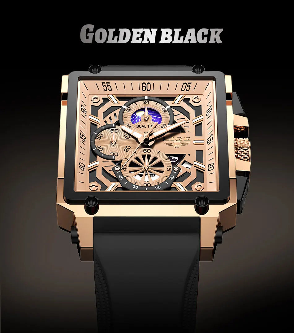 LIGE Men Watch Foxbox Brand Luxury Waterproof Quartz Wristwatch For Men Date Sport Silicone Clock Male Watches Relogio Masculino