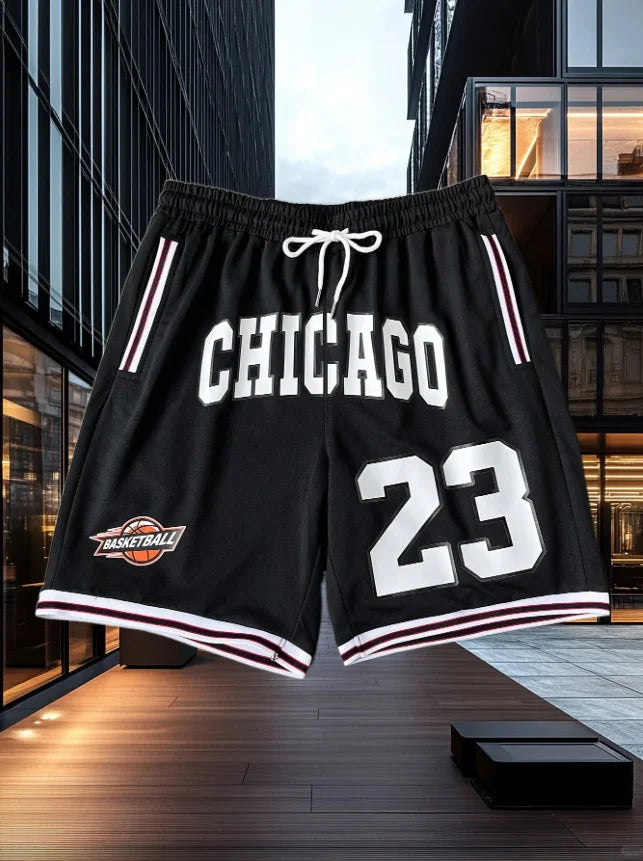 NEW The 2025/26 Summer Men's Shorts for Running Sports Casual and Fashionable 3D Digital 23 Print Are Soft and Comfortable