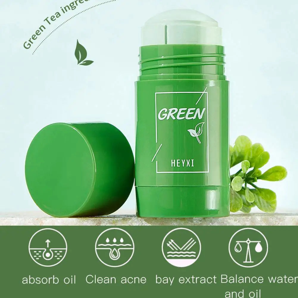 2024 NEW Green Tea Solid Cleansing Mask Dispel Acne Remover Moisturizing Film Mask Blackhead Pores Smear Cleansing Blemish O1Y7
