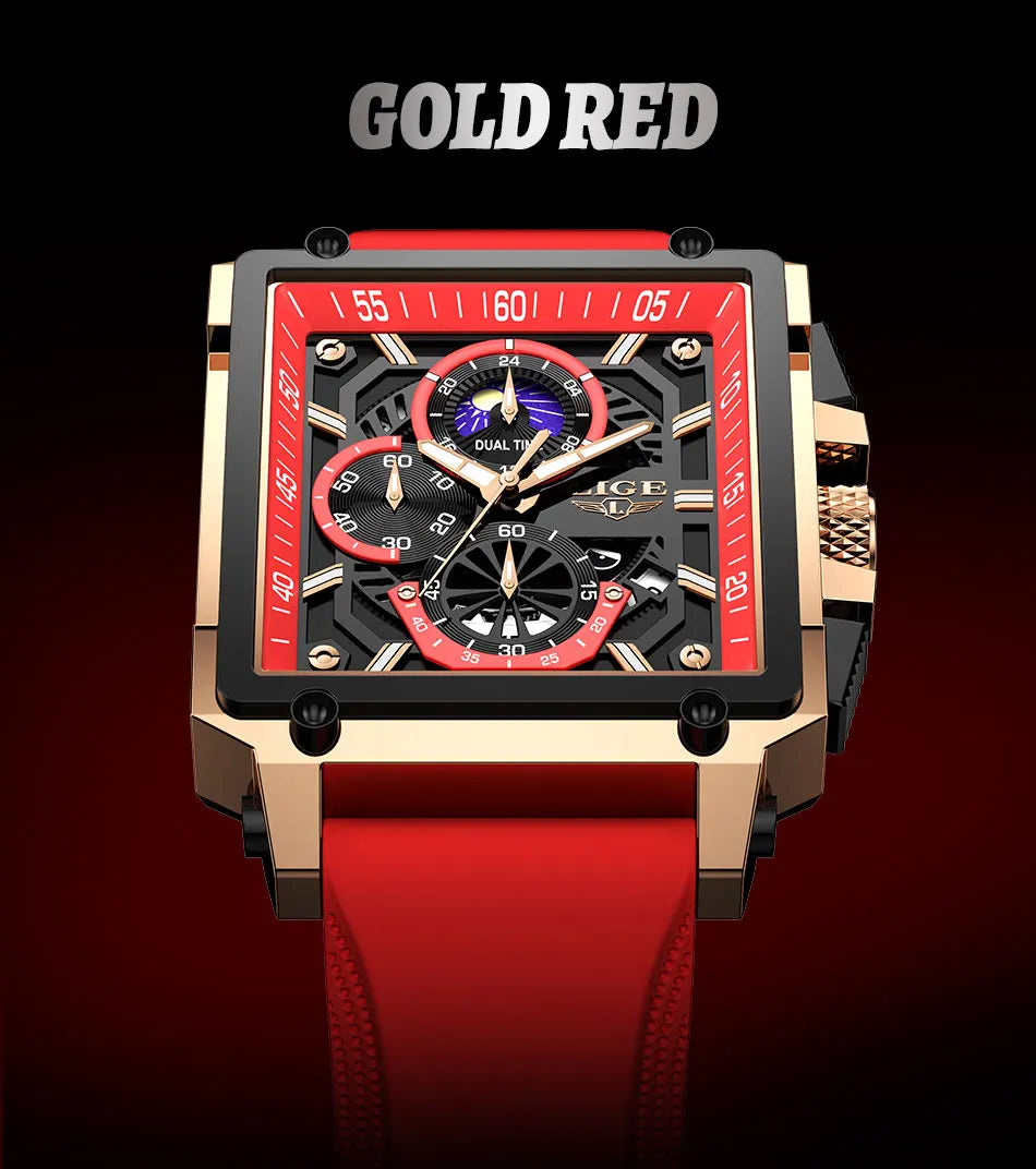 LIGE Men Watch Foxbox Brand Luxury Waterproof Quartz Wristwatch For Men Date Sport Silicone Clock Male Watches Relogio Masculino