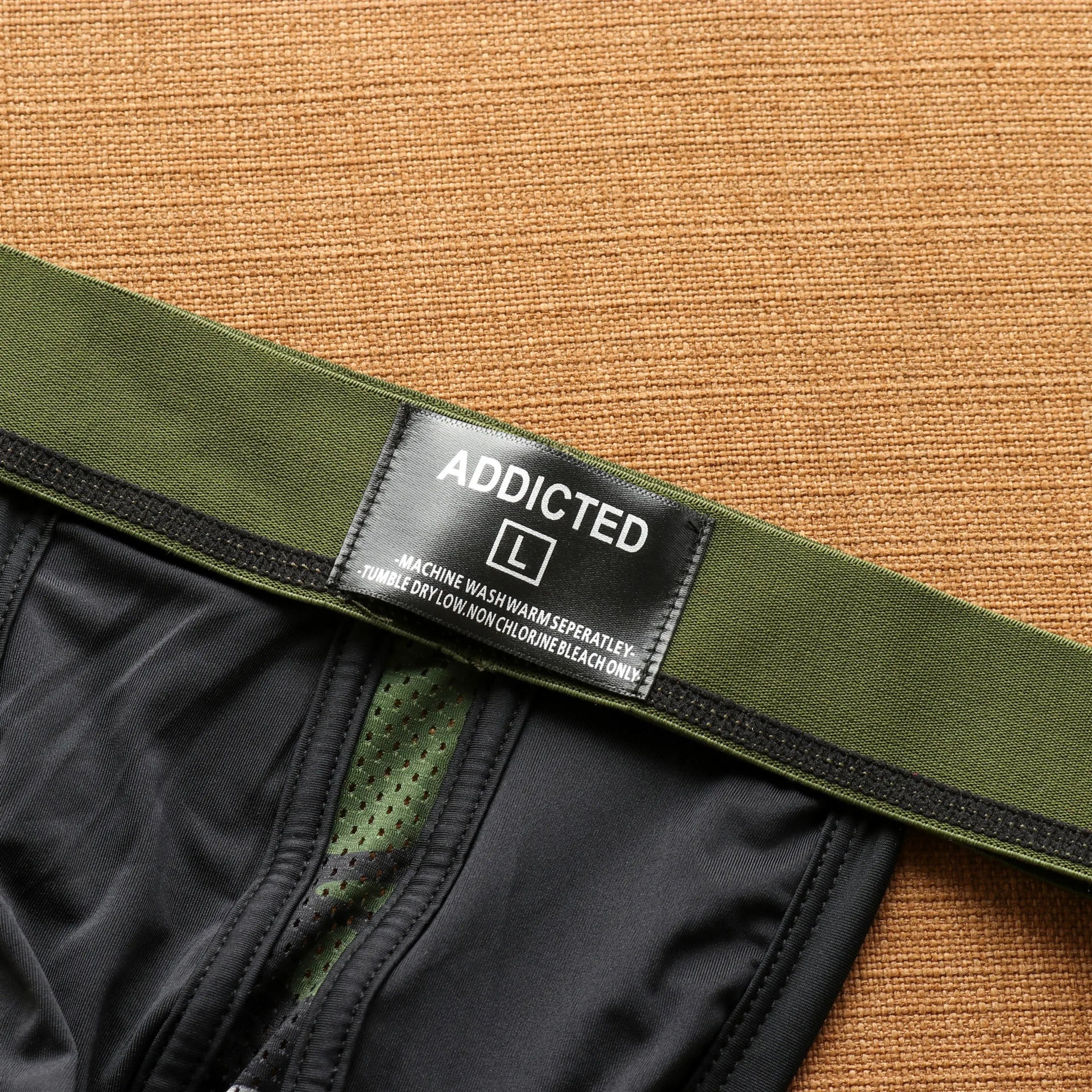 New men's milk mesh hole splicing low waist underwear independent bag elastic fashion trend double tee