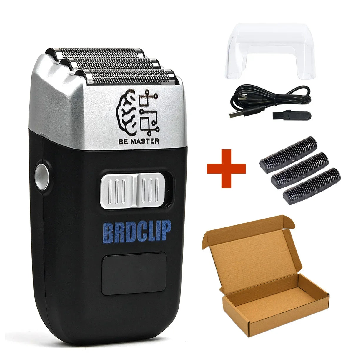 Three Blade Professional Oil Head Gradient Electric Hair Shaver Titanium Plated Knife Net Hair Salon Trimmer  BRDCLIP 8008