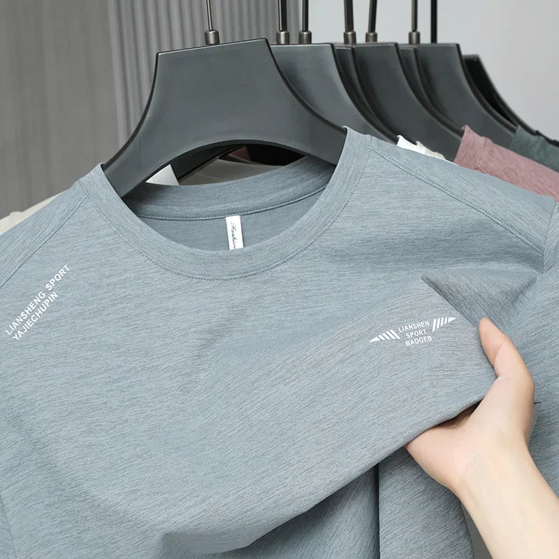 2025 New Men's Korean Casual Short Sleeved Round Neck T-shirt Summer Fashionable and Comfortable Versatile Top