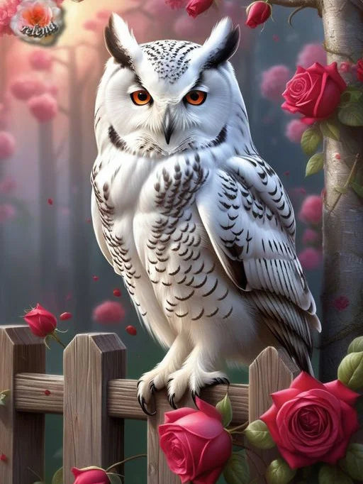 Huacan Diamond Painting Owl Animal Rhinestone Pictures 5D DIY Diamond Mosaic Flower Rose Handmade Home Decor Holiday Gift