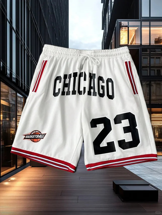 NEW The 2025/26 Summer Men's Shorts for Running Sports Casual and Fashionable 3D Digital 23 Print Are Soft and Comfortable